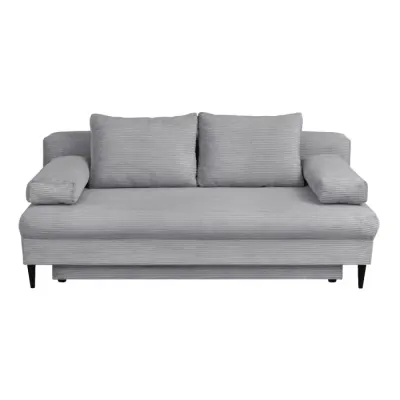 Canapea MILANO ONE extensibila, 3 locuri, cu arcuri si lada depozitare, gri, 200x95x95 cm