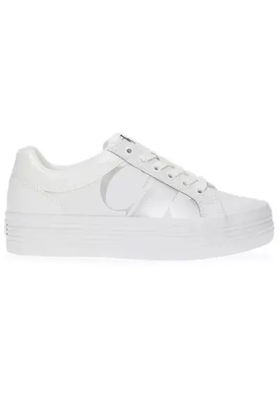 Pantofi sport pentru Femei - bold vulc flatf low lth - YW0YW01414-01V - Alb - Alb