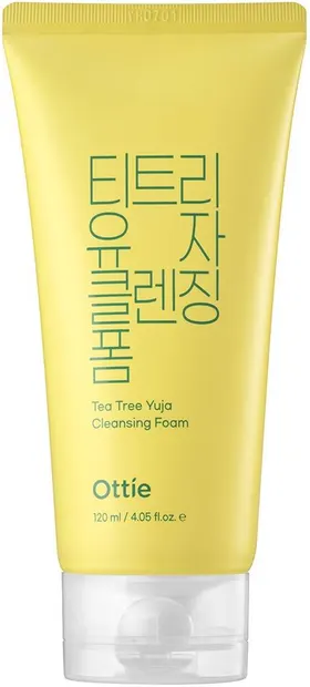 Ottie Tea Tree Yuja Spumă de curățare facială cu arbore de ceai, 120 ml