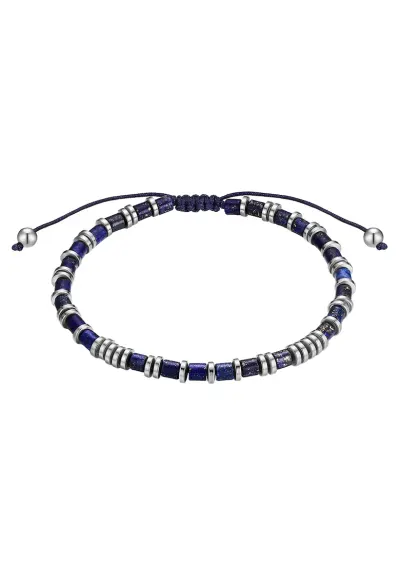 Bratara ajustabila cu lapis lazuli - Argintiu