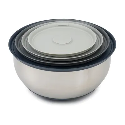 Boluri argintii 4 buc. din oțel inoxidabil ø 28,5 cm Nest Prep&Store – Joseph Joseph