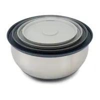 Boluri argintii 4 buc. din oțel inoxidabil ø 28,5 cm Nest Prep&Store – Joseph Joseph