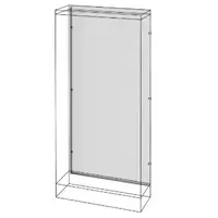 Rear Panel - Floor-Mounting Tablou Electrics With Side Compartment - Qdx 630 H - (600+300)x1600mm