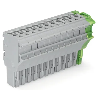 1-conductor female plug; 2.5 mm²; 12-pole; 2,50 mm²; gray, green-yellow