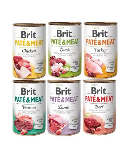 BRIT Pate&Meat Mix conserve 6x400 g pate pentru caini, hrana umeda