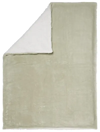Pătură pentru bebeluși Babycalin - Bicoloră, 75 x 100 cm, verde/ecru