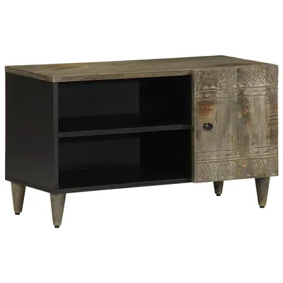 Gossi dulap tv gri deschis 80x31,5x46 cm lemn masiv mango