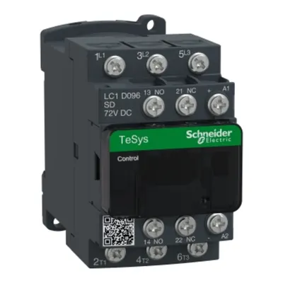 Contactor, TeSys Deca, 3P(3NO), AC-3/AC-3e, <=440V, 9A, bobina 72V CC, terminale inelare cu borne tip lug