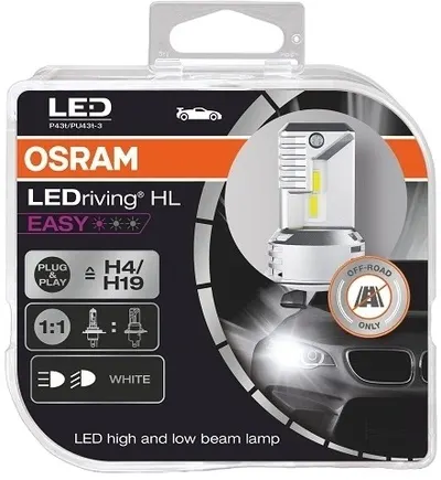 Becuri auto LED Osram - LEDriving, HL Easy, H4/H19, 19W, 2 buc.