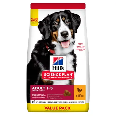 Hrana uscata caini, Hill's Science Plan Canine Adult Large Chicken Value Pack, 18 kg