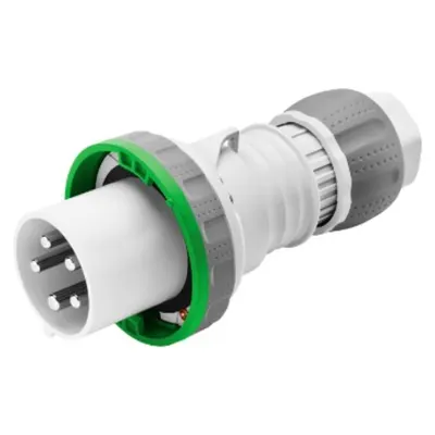 Stecher fisa industriala HP - IP66/IP67/IP68/IP69 - 2P+E 63A >50V 100-300HZ - GREEN - 10H - MANTLE TERMINAL