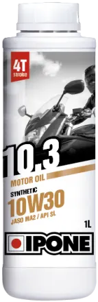 Ulei moto 4T Ipone 10.3 (10W30) Sintetic - JASO MA2 - API SL, 1L