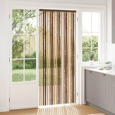 vidaXL Perdea pentru insecte din chenille Maro și Bej 90 x 220 cm
