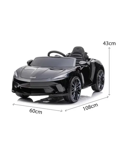 Masinuta electrica copii Mclaren MGT 12V 70W cu roti EVA, display audio cu mufa Mp3 si Usb, deschidere usi Lambo, scaun din piele , telecomanda cu selectare 3 viteze
