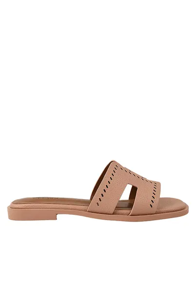 Papuci casual - dama - XS60029D roz - piele naturala - Roz