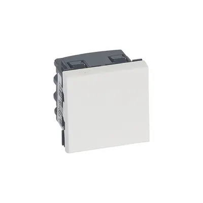 Intrerupator cap scara Mosaic 20 AX 250 V~ - 2 module - 2 pole - alb