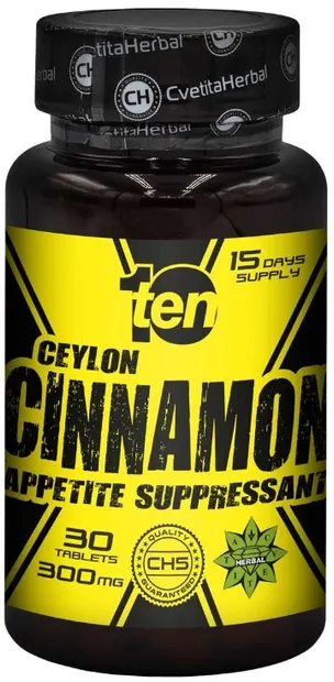 10/ten Ceylon Cinnamon, 300 mg, 30 tablete, Cvetita Herbal