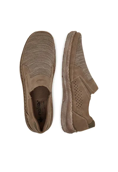 Pantofi barbati - model 03087-64 - bej - tesatura
