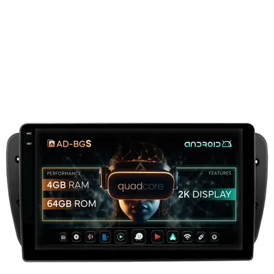 Navigatie 2K Seat Ibiza (2009-2013), Android, S-Quadcore 4GB RAM + 64GB ROM, 9.5 Inch - AD-BGS90042K+AD-BGRKIT049