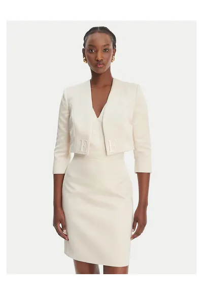 Rochie de cocktail ecru - Ecru