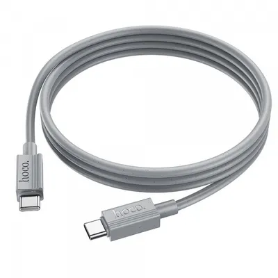 Cablu Date si Incarcare USB-C - USB-C HOCO X107, 60W, 1m, Gri