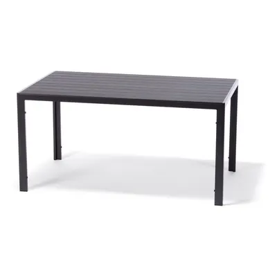 Masă de grădină cu blat artwood Bonami Selection Viking, 90 x 150 cm, negru