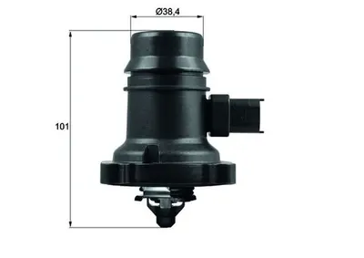 Termostat lichid racire (80 C, in carcasa) potrivit CHEVROLET VOLT; OPEL AMPERA 1.4H 11.11