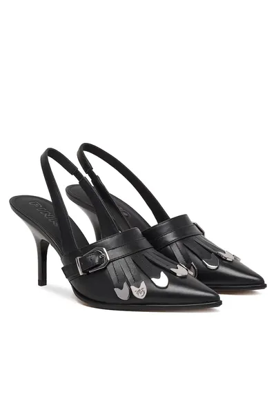 Pantofi dama SD0499 P001 - Negru - Piele naturala