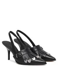 Pantofi dama SD0499 P001 - Negru - Piele naturala