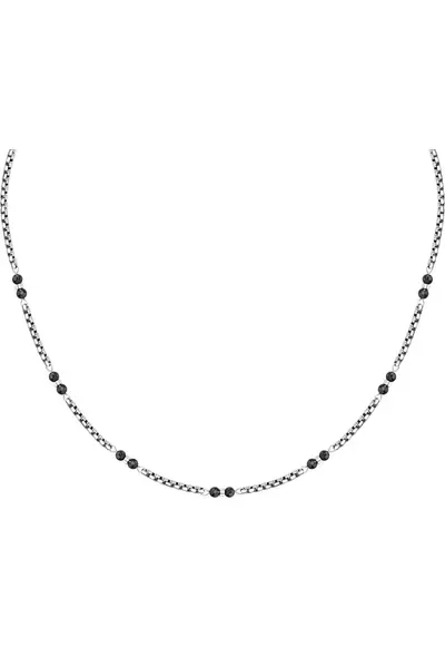 Colier S1753 - Argintiu - Negru