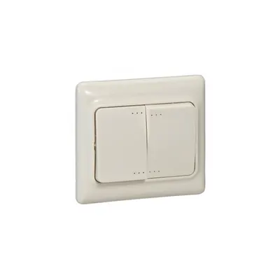 Double Intrerupator Kaptika - flush mounting - 10 AX 250 V~ - ivory