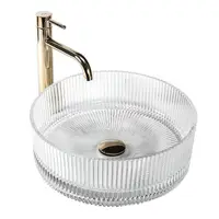 Lavoar cu montare pe blat 36 cm, transparent, rotund, Rea Ingrid