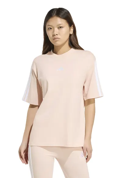 Tricou lejer din bumbac Essentials - Alb/Piersica