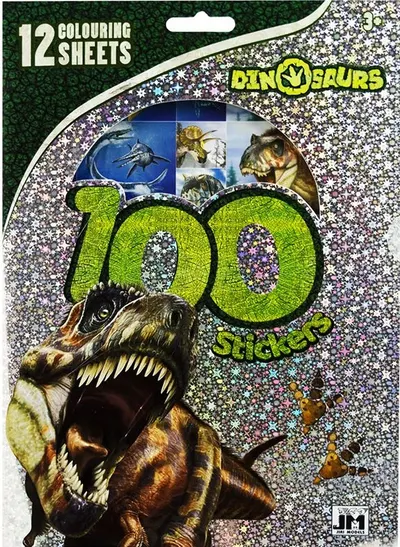 Carte cu 100 de stickere Sense - Dinozauri