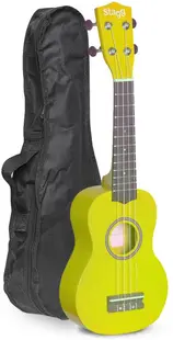 Ukulele soprano Stagg - US Lemon, cu husă, galben