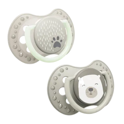 Suzeta din silicon Dynamic Buddy bear pentru 6-18 luni, 2 bucati, Lovi