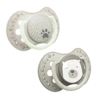 Suzeta din silicon Dynamic Buddy bear pentru 6-18 luni, 2 bucati, Lovi