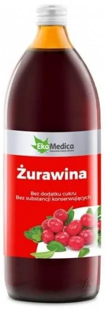 Suc de afine roșii cu camu-camu și vitamina C naturală, 1000 ml, EkaMedica