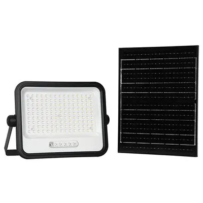 Reflector cu incarcare solara 300W 7IN1 - negru V-TAC SKU-24085