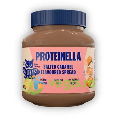 Crema Tartinabila Proteica cu Caramel Sarat Proteinella fara Zahar 360g