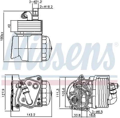 Radiator ulei termoflot cu carcasa filtru ulei potrivit BMW Seria 1 (E81), 1 (E82), 1 (E87), 1 (E88), 3 (E46), 3 (E90), 3 (E91), 3 (E92), 3 (E93), 5 (E60), 5 (E61), X1 (E84), X3 (E83), Z4 (E85) 1.6-2.