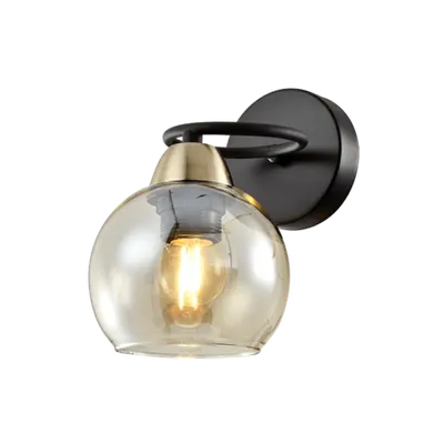 Jay Aplica de Perete 1xe27 Negru/bronz