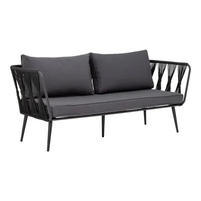 Canapea de grădină neagră din metal Pavone – Bloomingville