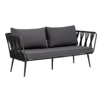 Canapea de grădină neagră din metal Pavone – Bloomingville