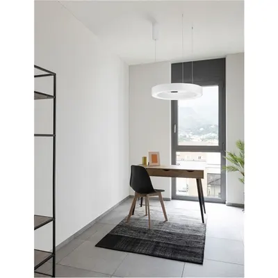 Lampa suspendata MORBIDO Nisipiu Alb Aluminiu & Acrylic LED 50W 230 Volt 2733Lm 2700K - 4000K IP20 Included Remote Control