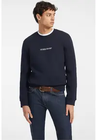 Bluza de trening slim fit cu broderie - Albastru ultramarin