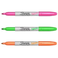 Marker permanent 0.9mm, varf rotund, Sharpie, neon
