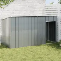 Gossi cusca caine cu acoperis antracit 196x91x110 cm otel galvanizat