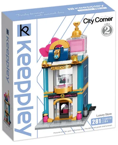 Set constructie Qman City Corner - Keeppley, Magazin de lux