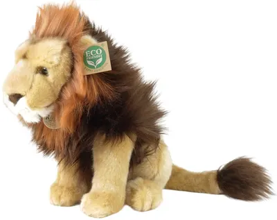 Jucărie de pluș Rappa Eco Friends - Leu, așezat, 25 cm